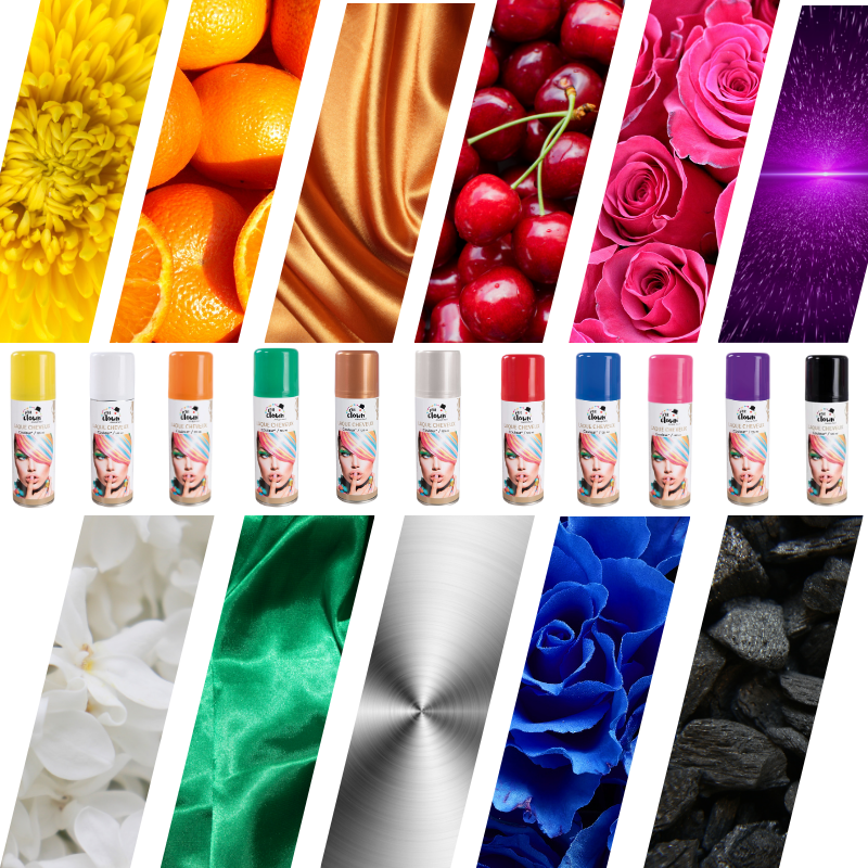 Laque colorée en spray pour cheveux 