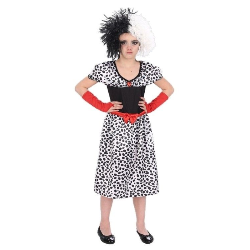 [CHAH4236128] Déguisement de cruella pour fille  (5-7 ans /128 cm)
