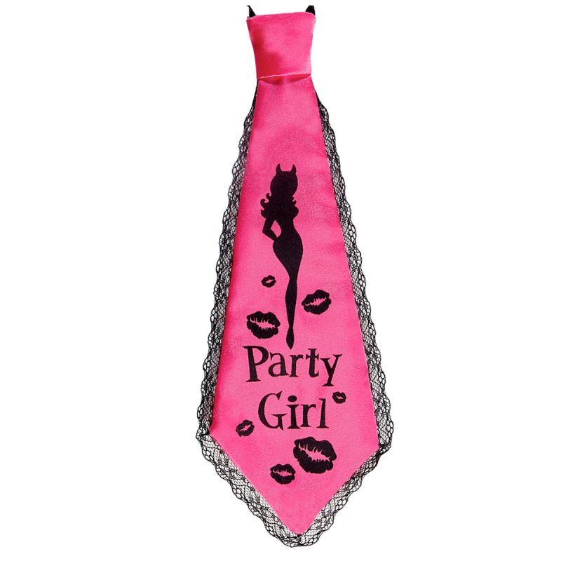 [WID8862P] Cravate rose "Party Girl"