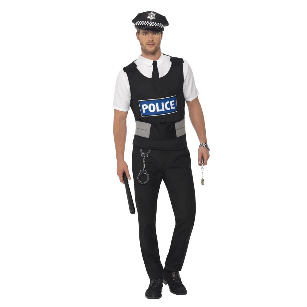 [SMI38833M] Englischer Polizist Kostüm für Herren (M)