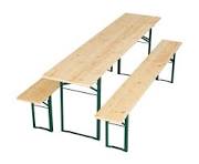 Biertisch-Garnitur mieten — 200 cm + 2 Bänke