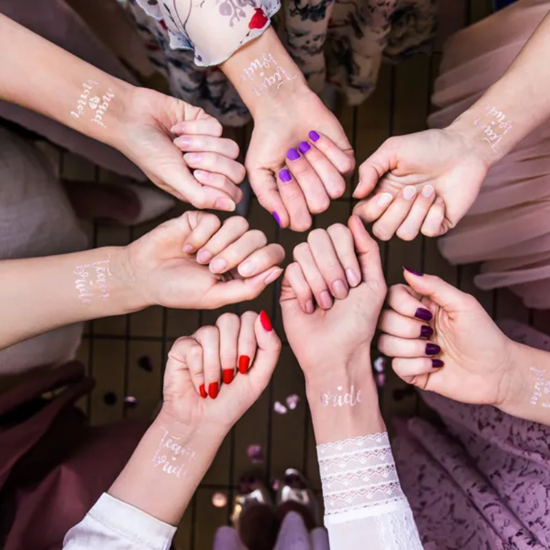 [PARTAT1-019R] Tatouages team bride rose gold, 13 pcs