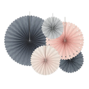 Rosettes décoratives couleurs assorties, Lot de 5 