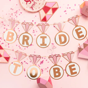 Guirlande "Bride to be" en forme de bague (2,5m)