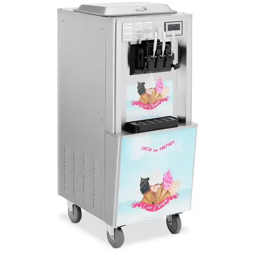 Machine à glace italienne - 2140 W - 33 l/h - 3 parfums