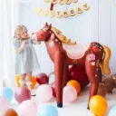 Ballon alu cheval et fleurs 105 cm