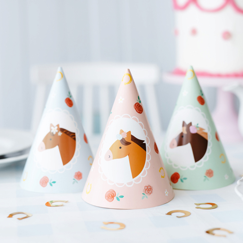 6 Chapeaux de fête cheval