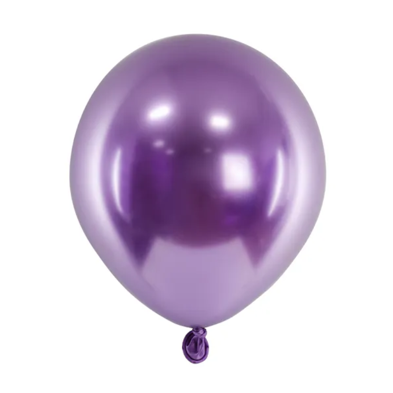 Ballons latex 5"/12 cm chrome violet, paquet de 50