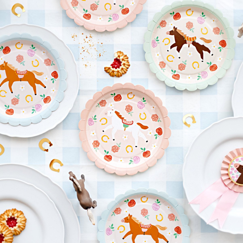 Assiettes chevaux - Lot de 6