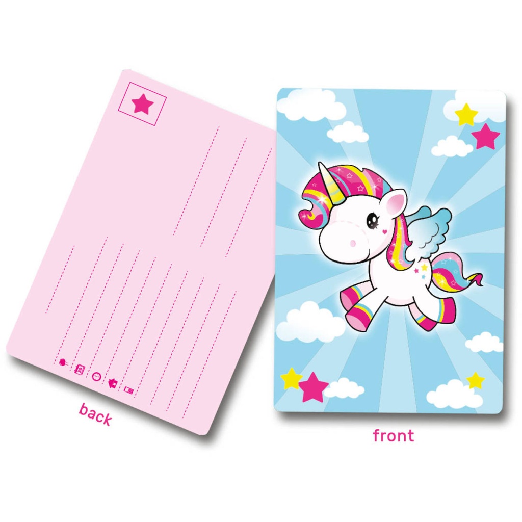 8 Invitations Licorne