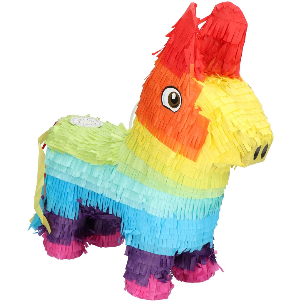 Piñata Âne arc-en-ciel 35 x 39 cm