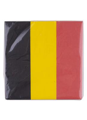 Serviettes drapeau Belgique, paquet de 20