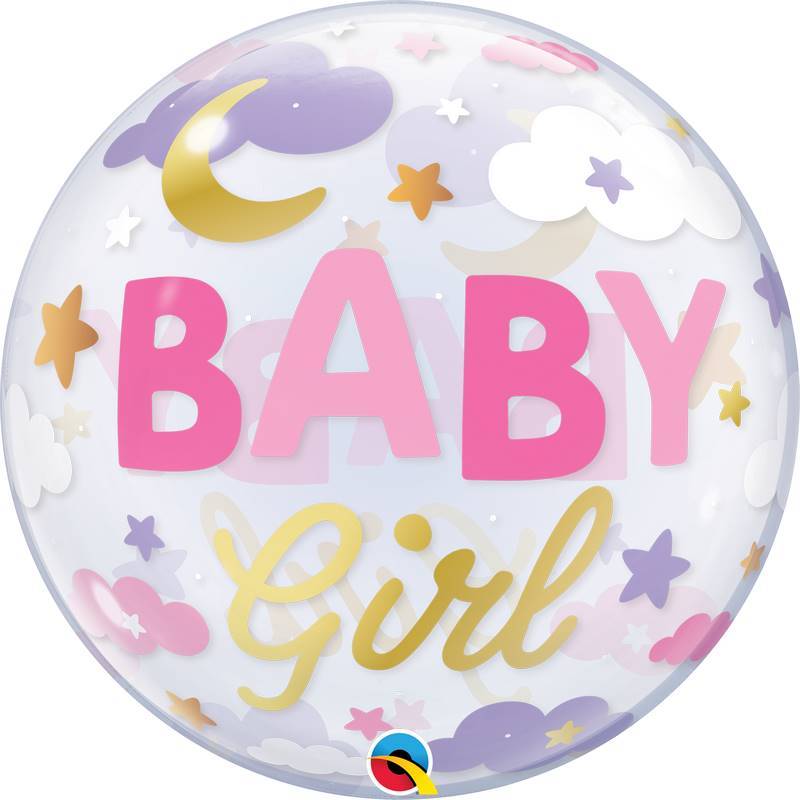 Ballon bubble 22" sweet dreams baby girl