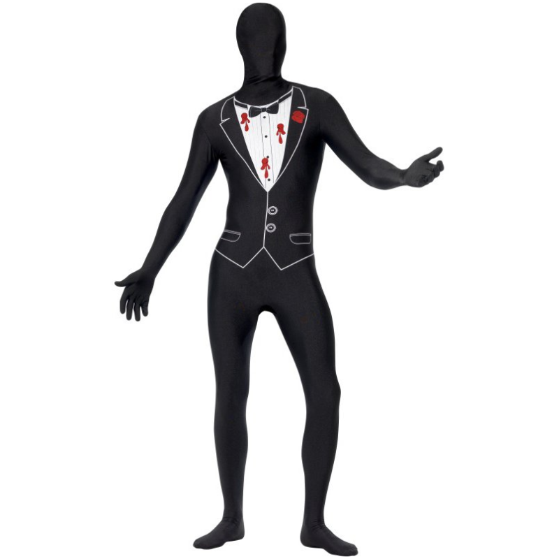 [SMI24616L] Déguisement seconde peau gangster ensanglanté (L)