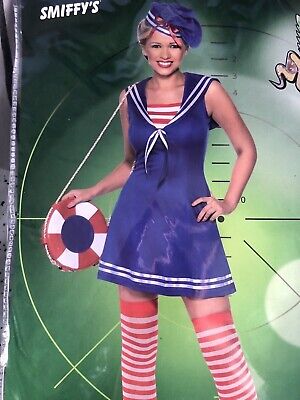 Déguisement femme uniforme de marin bleu marine