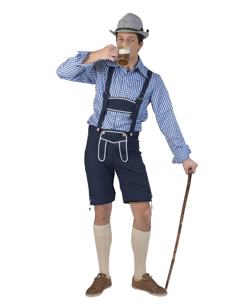 Déguisement Oktoberfest homme Lederhosen bleu