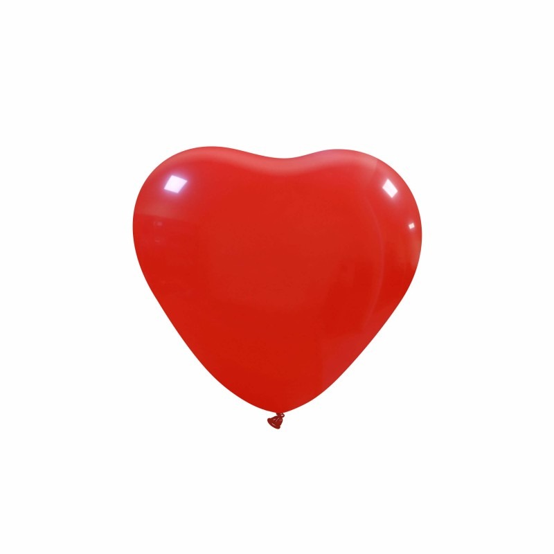 [ABCGPF/11.04] Ballons latex 6" coeurs rouge foncé, paquet de 100 - Cattex