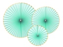 Rosettes with Gold Border - set of 3