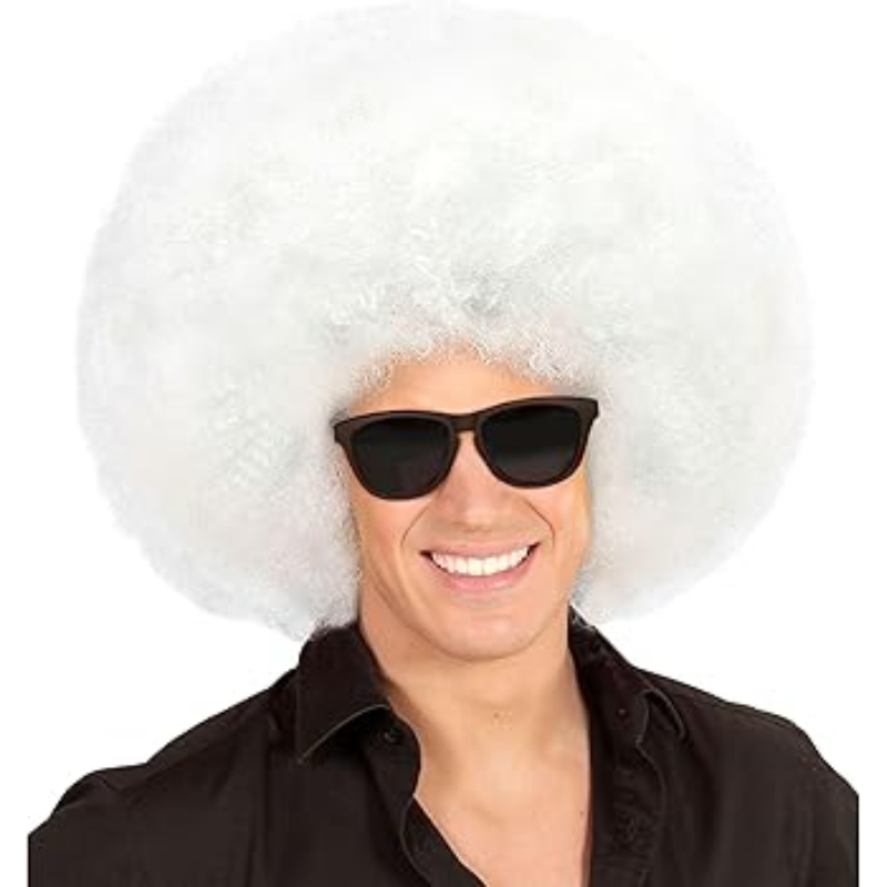 Perruque Afro Blanche