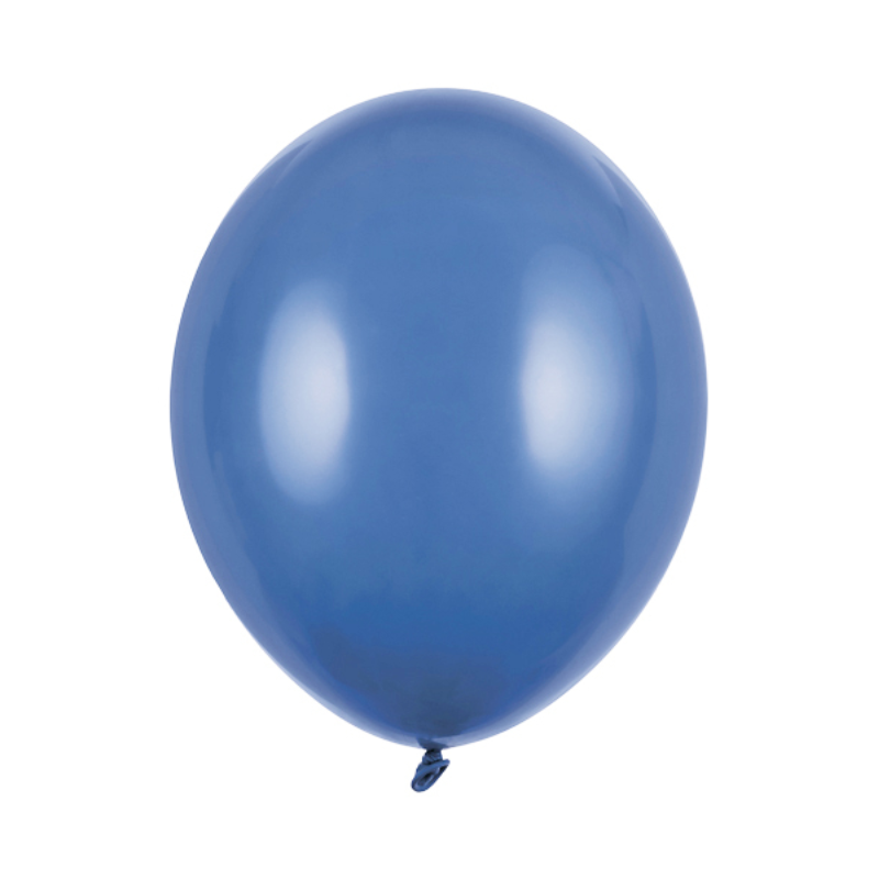 50 ballons latex 30 cm bleu marine pastel