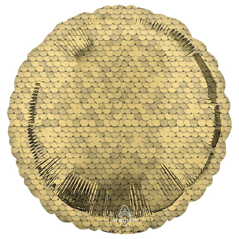 [AMS4219901] Ballon alu écailles de sirène  (Or métallique)