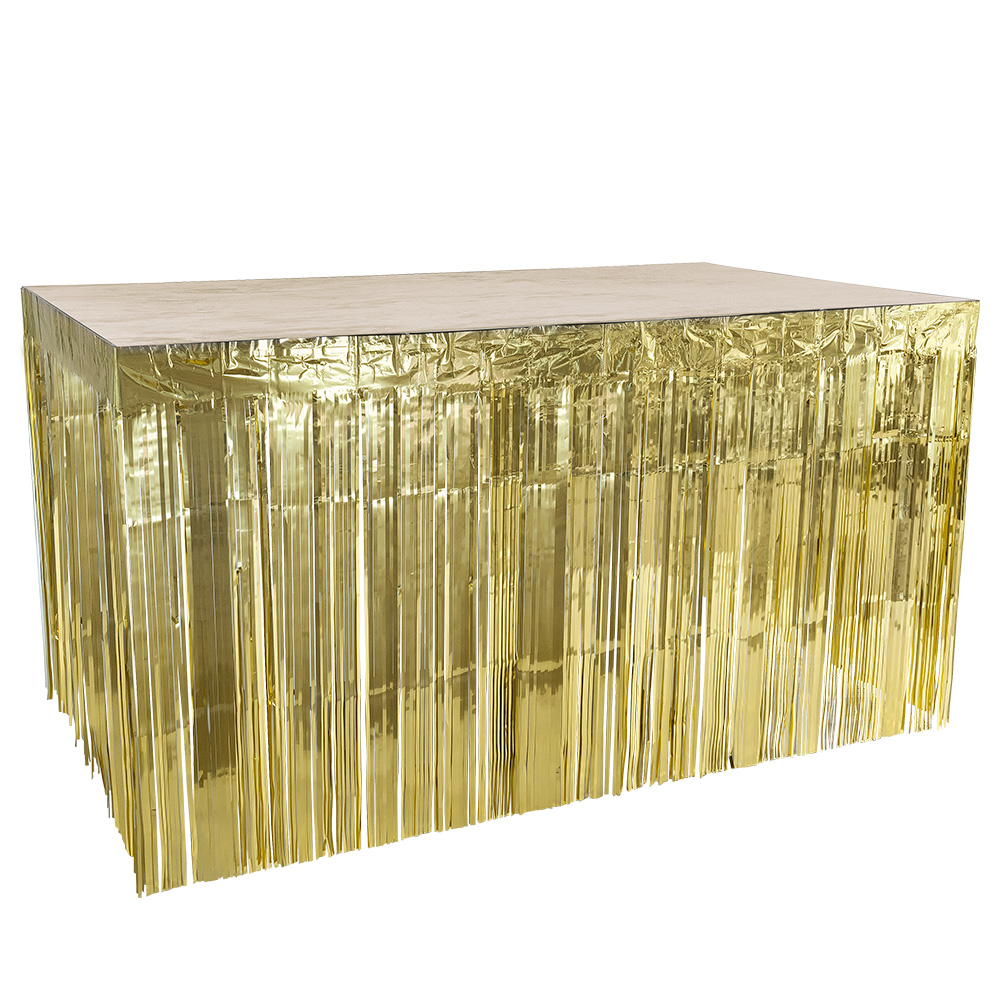 Jupe de table métallisée 300 x 74 cm