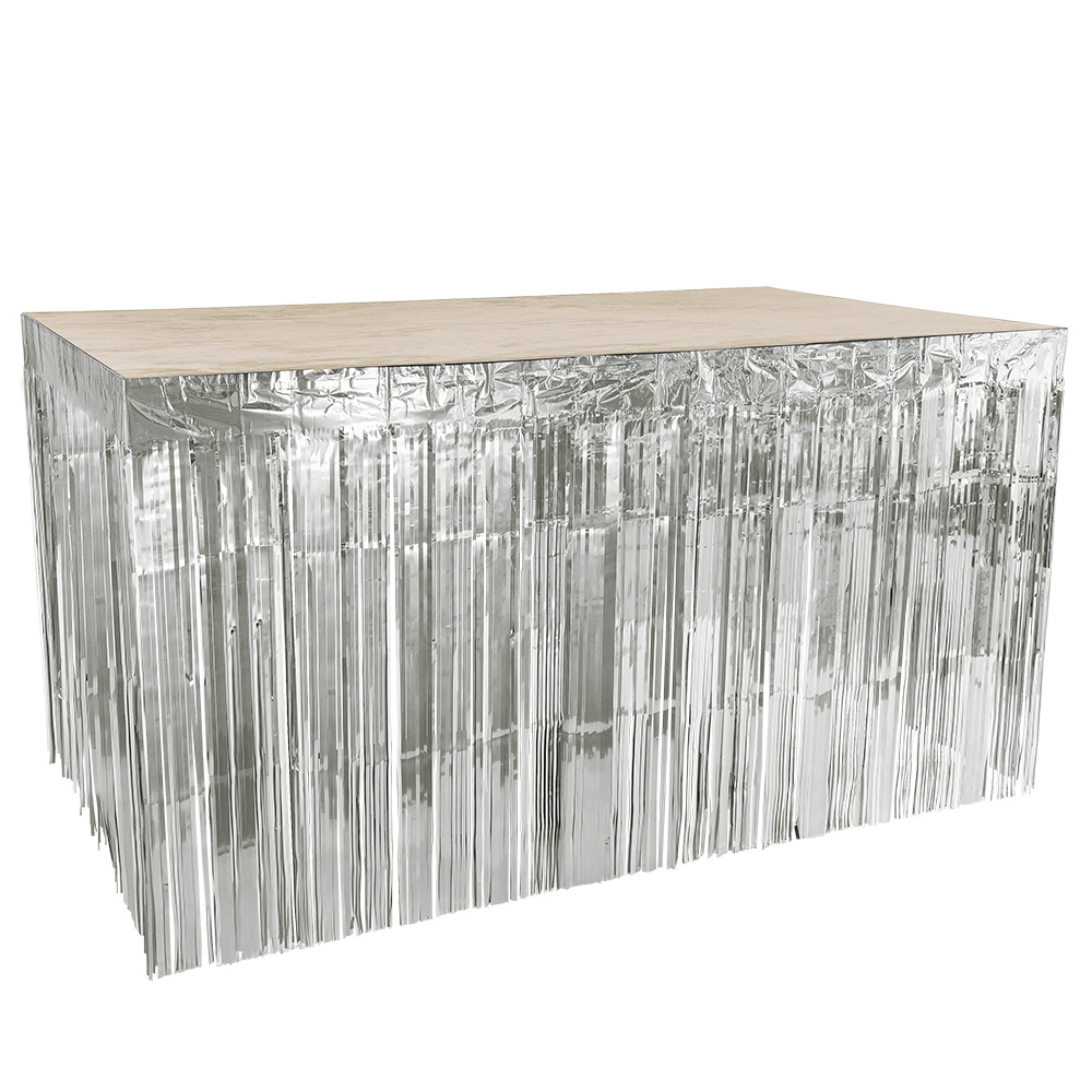 Jupe de table métallisée 300 x 74 cm