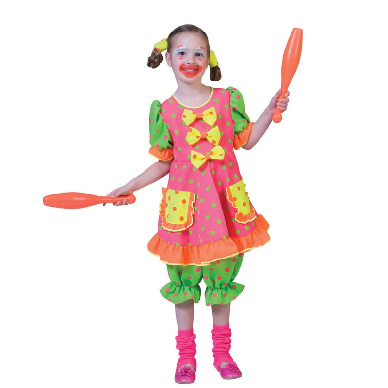 [FUN406074_116] Clownkostüm "Fluorina" für Mädchen (4-5 ans /116 cm)