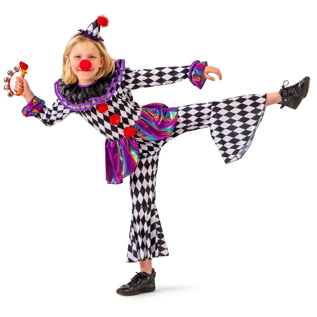 [FUN406226_116] Clown-Kostüm 'Chelsey' für Mädchen (4-5 ans /116 cm)