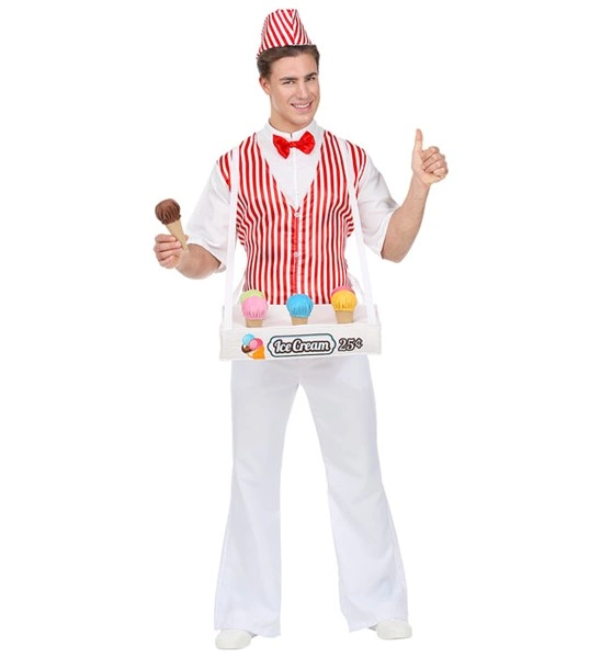 [WID68594] Ice Cream Seller Costume for Men (XL)