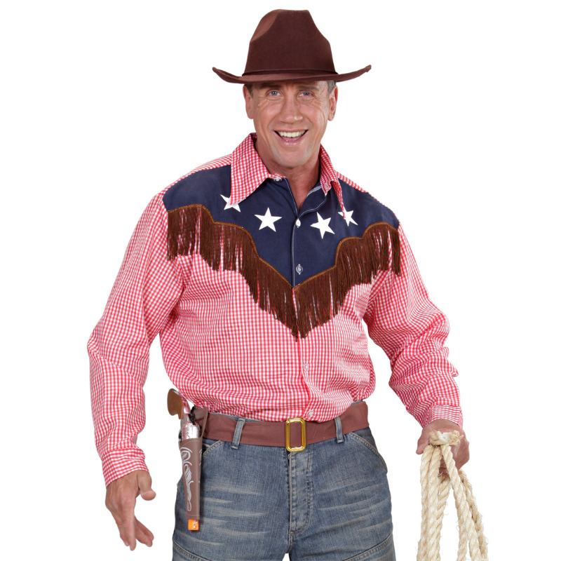 [WID1574U] Chemise Cowboy Rodéo pour homme (XL)