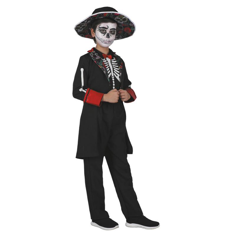 [PCL91456] Day of the Dead Costume for Boys - Halloween (7-9 ans)