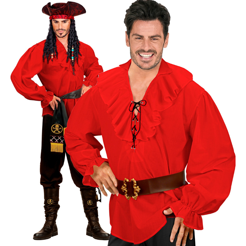 [WID4191L] Rotes Hemd für Herren (XL)