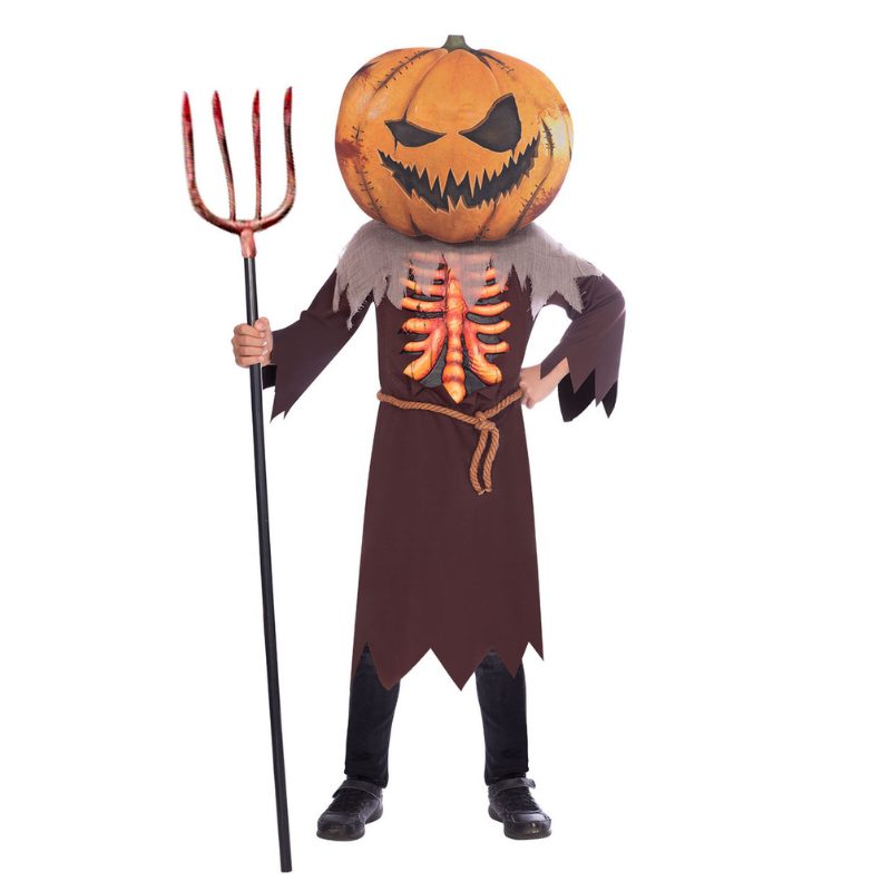 [AMS9907140] Scary Pumpkin Costume for Boys (8-10 ans /140 cm)