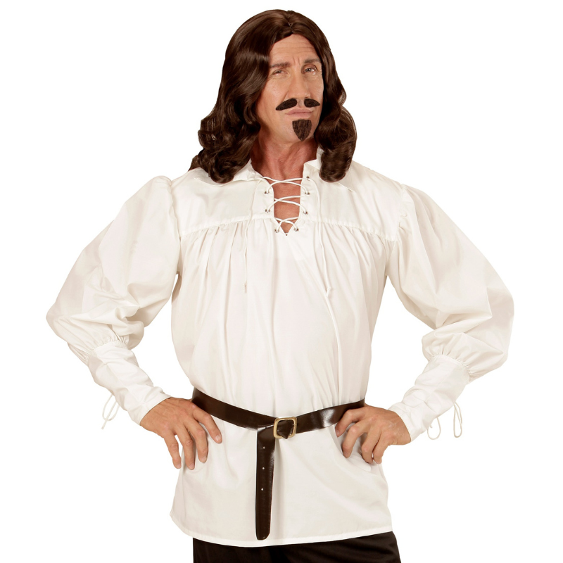 [WID67656] Swordsman Shirt for Men (Blanc)