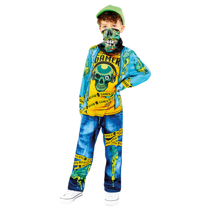[AMS9911996] Gaming-Zombie-Kostüm für Jungen (8-10 ans /140 cm)