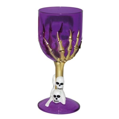 [FUN74478] Skeleton Hand Wine Glass - 3 assorted colours