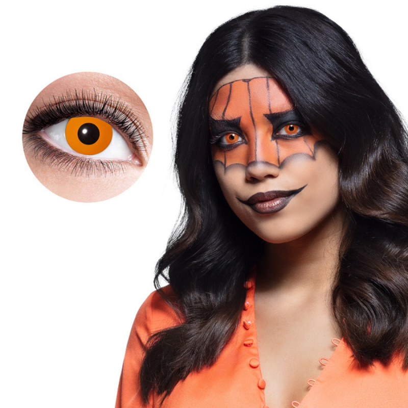 [ZOEW51] Halloween Kontaktlinsen Orange - 1 Woche