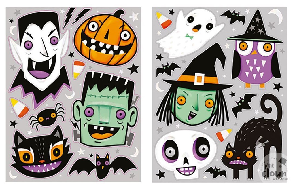 [PCL22920] Halloween-Sticker - 2 Modelle sortiert