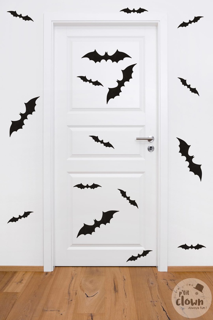 [PCL22936] Stickers chauve-souris, lot de 60