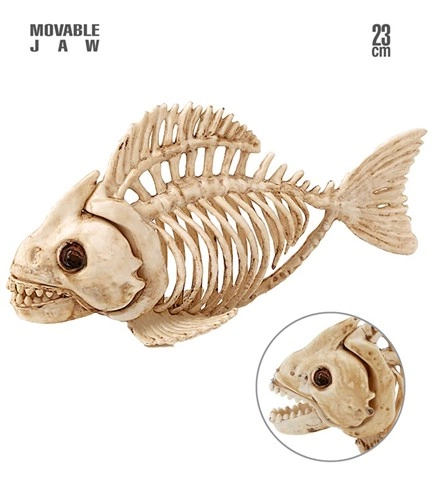 [WID21106] Piranha fish skeleton decoration 23 cm