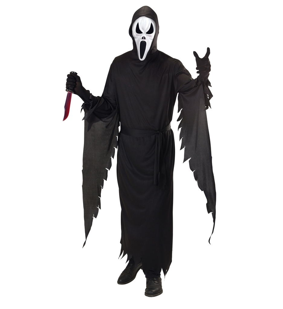 Screaming Ghost (Tunique avec Capuche, Ceinture et Masque) Taille S
