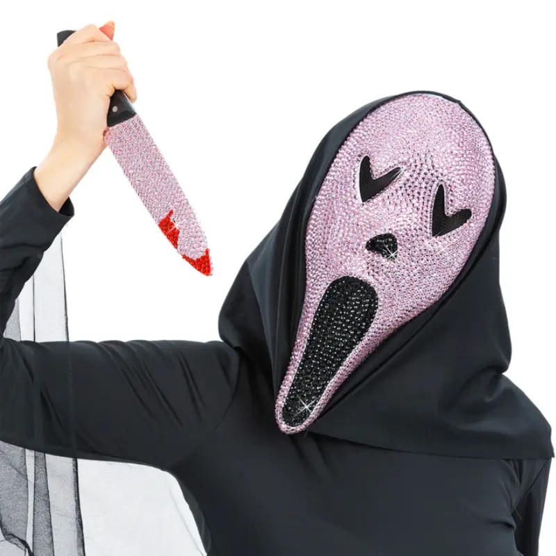 Kit fantôme hurlant de luxe en strass roses