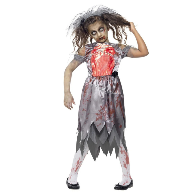 [SMI43027M] Zombie-Braut-Kostüm für Mädchen (7-9 ans)