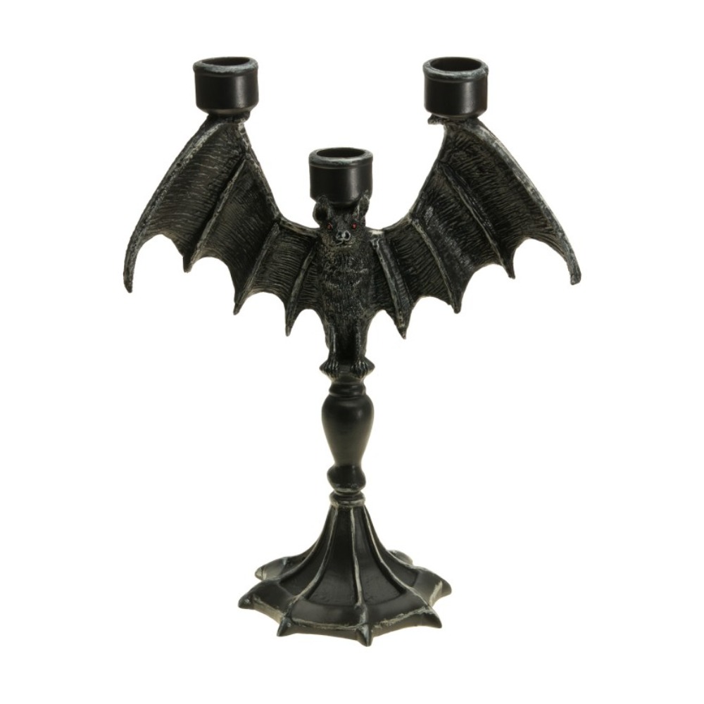 [CHA12107] 3-armiger Fledermaus-Kerzenständer 28 cm