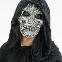 Masque tête de mort en strass