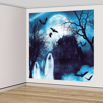 Décoration murale forêt hantée - 82 x 165cm
