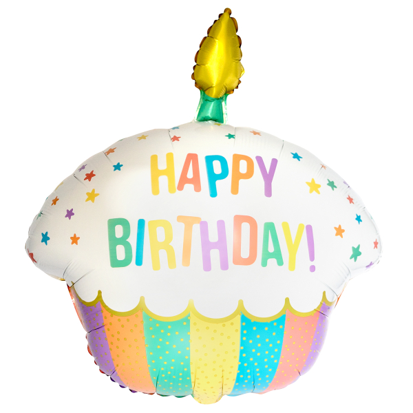 Cupcake Balloon "Happy Birthday" 66 cm