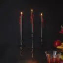 3 Bougies noires saignantes 25 cm