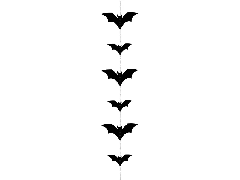 [PARGL26-010] Black Bat Garland, 1.5 m